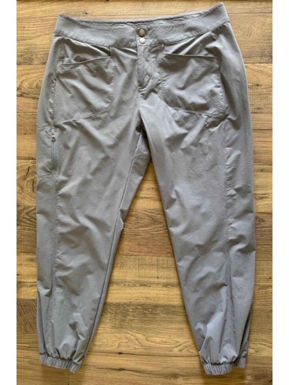 Marmot Elda Jogger Pants Gray Trail Outdoors Tapered Leg Gorpcore Womens Size 12